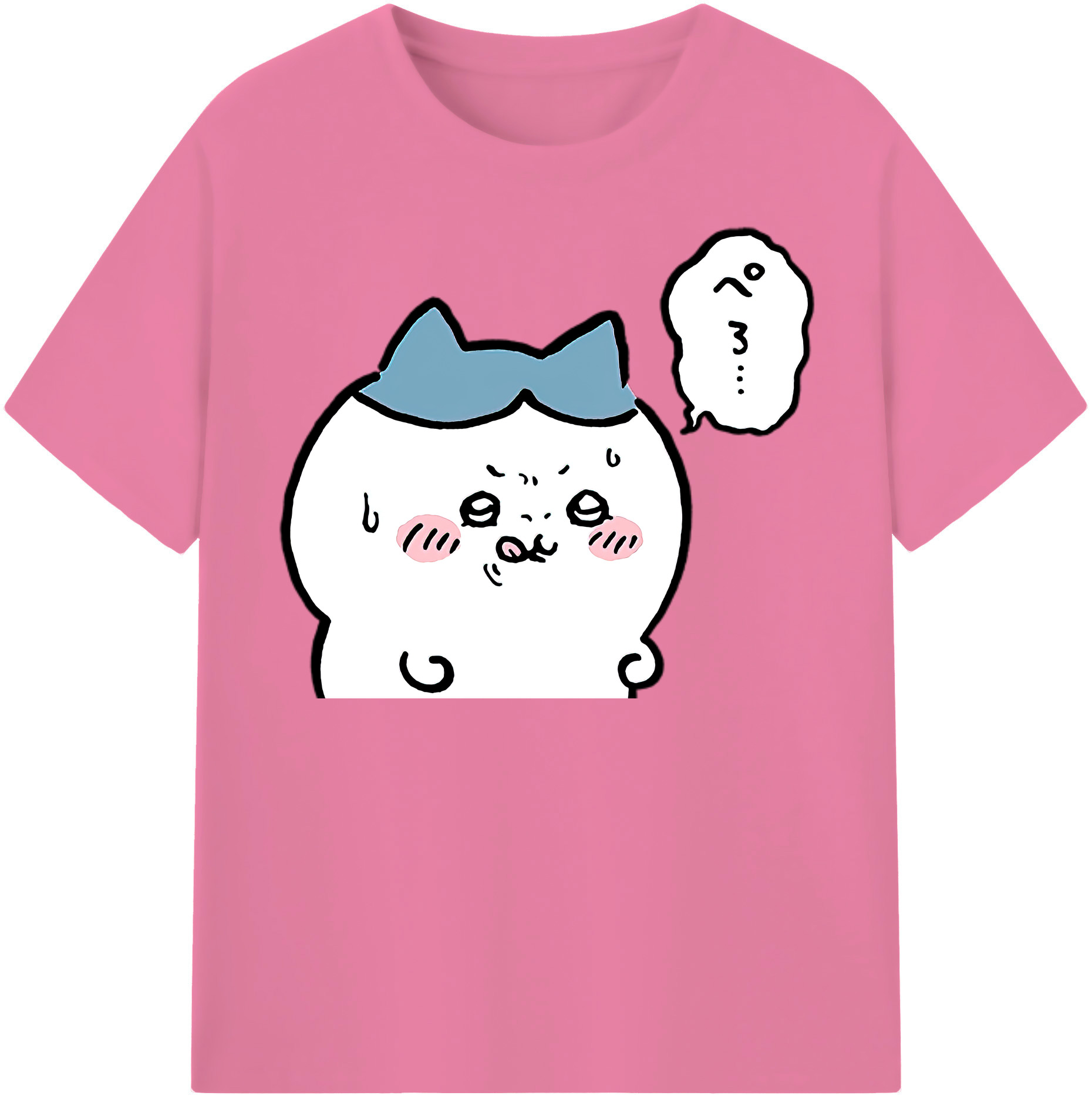 （画像用） ちいかわ ハチワレ Chii-kawa hachiware 綿100％半袖Tシャツ（フロントプリント）